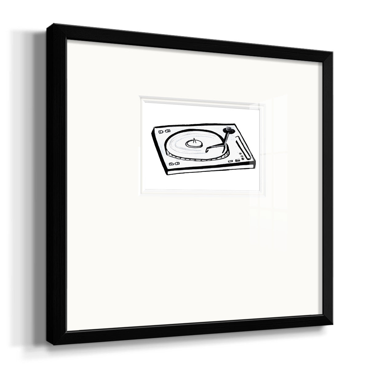 Vinyl Sketch Premium Framed Print Double Matboard