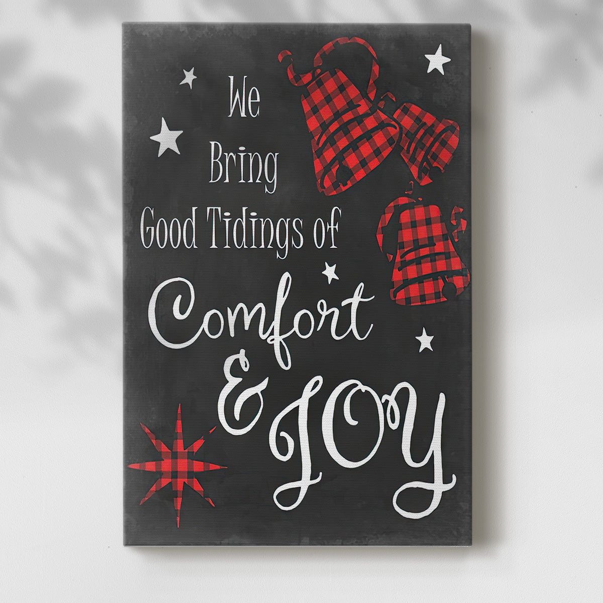 Comfort and Joy in Red - Gallery Wrapped Canvas