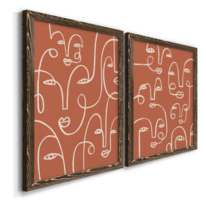 Connected Expressions I - Barnwood Framed Canvas Set