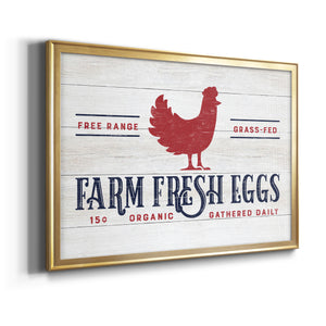 Farm Fresh Eggs - Modern Framed Canvas Print