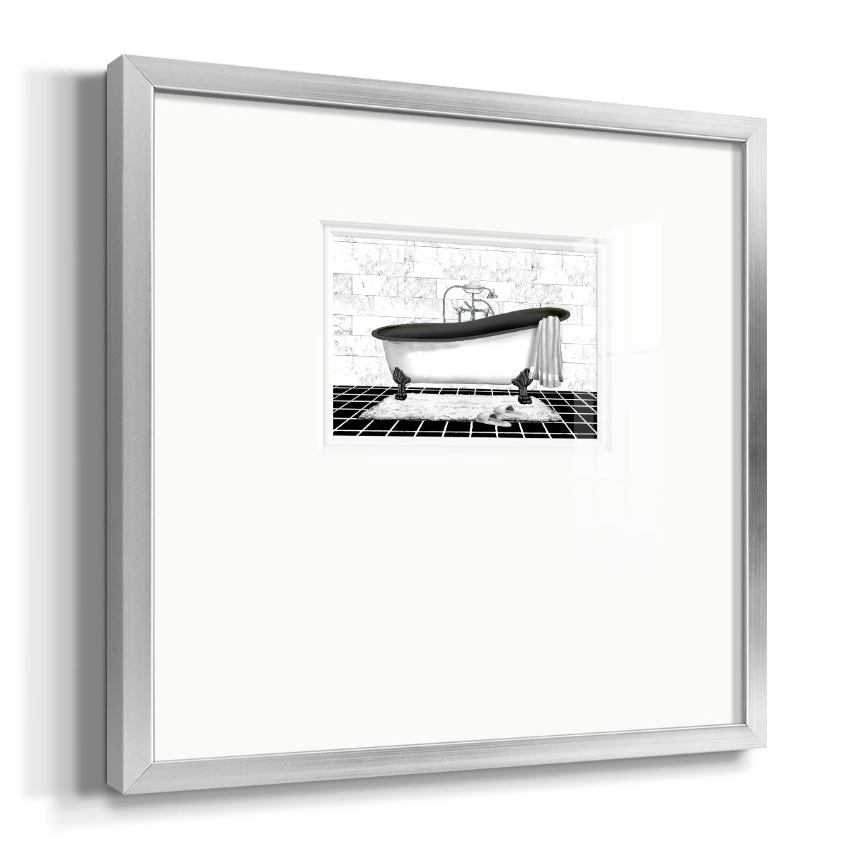 Modern Bath II Premium Framed Print Double Matboard