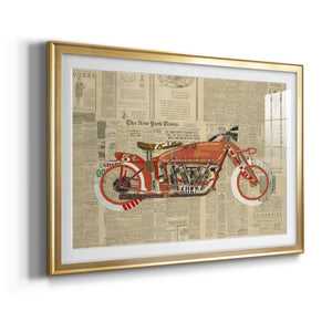 Vintage Red - Modern Framed Art Print