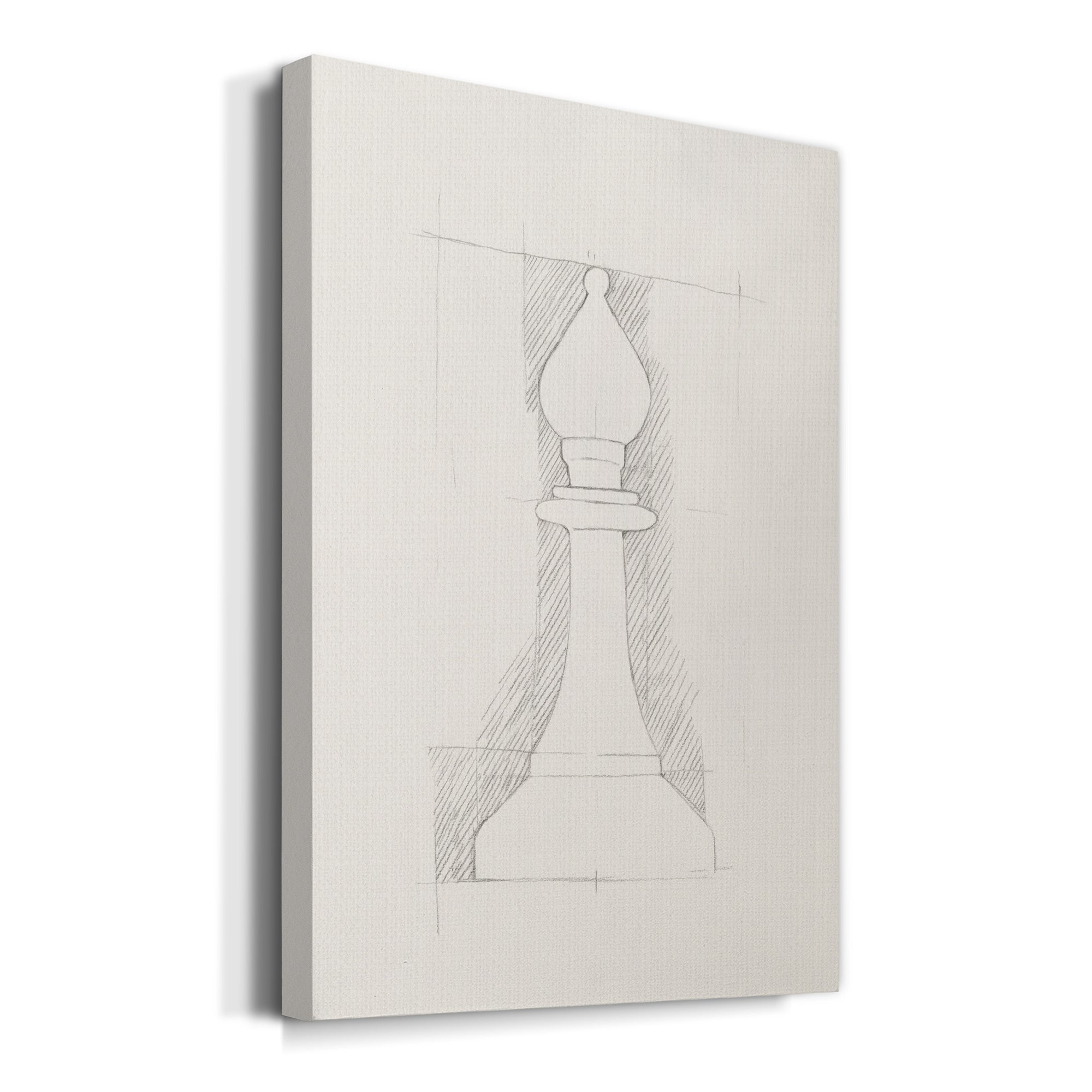 Chess Set Sketch VI Premium Gallery Wrapped Canvas - Ready to Hang