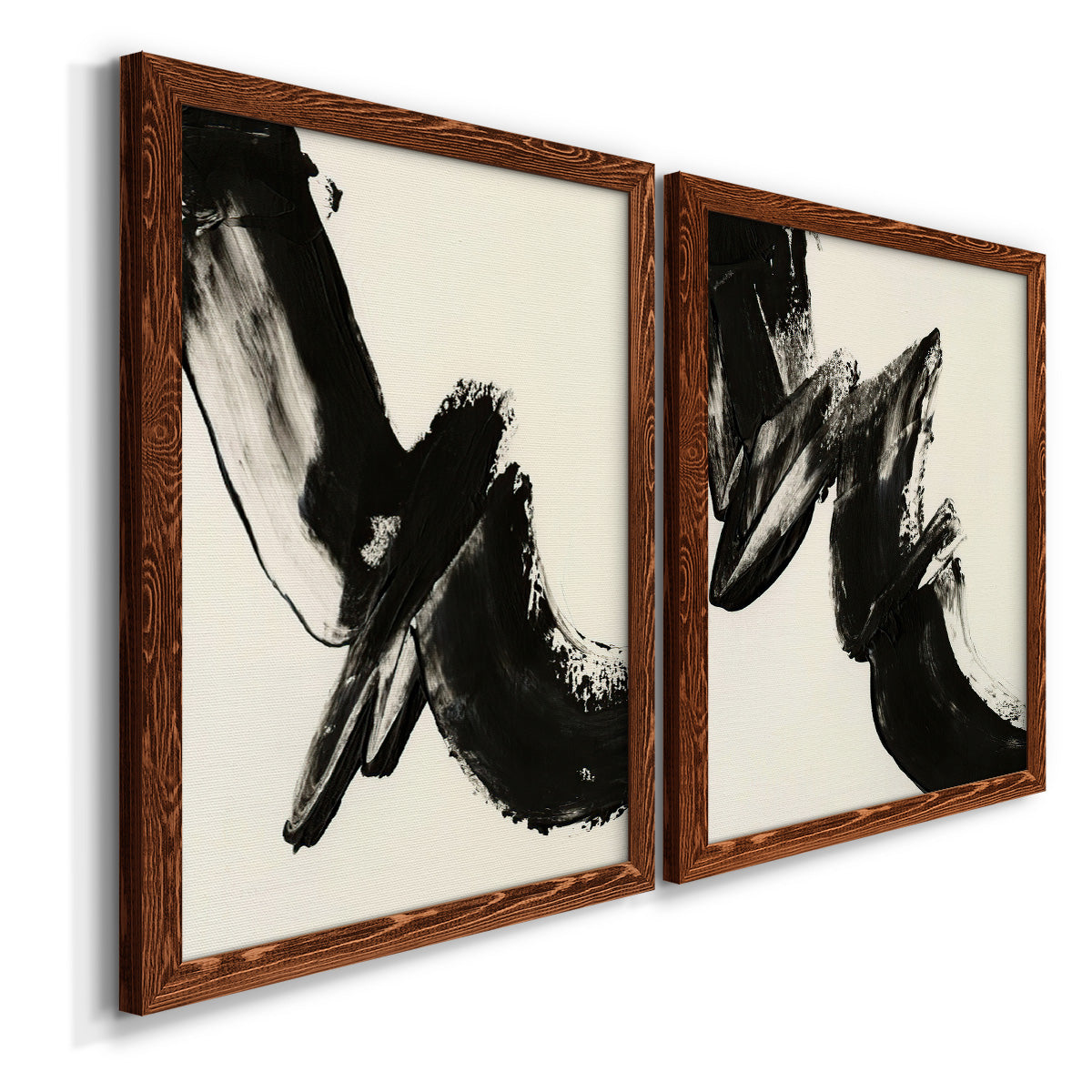 Black Expression I - Premium Framed Canvas 2 Piece Set - Ready to Hang