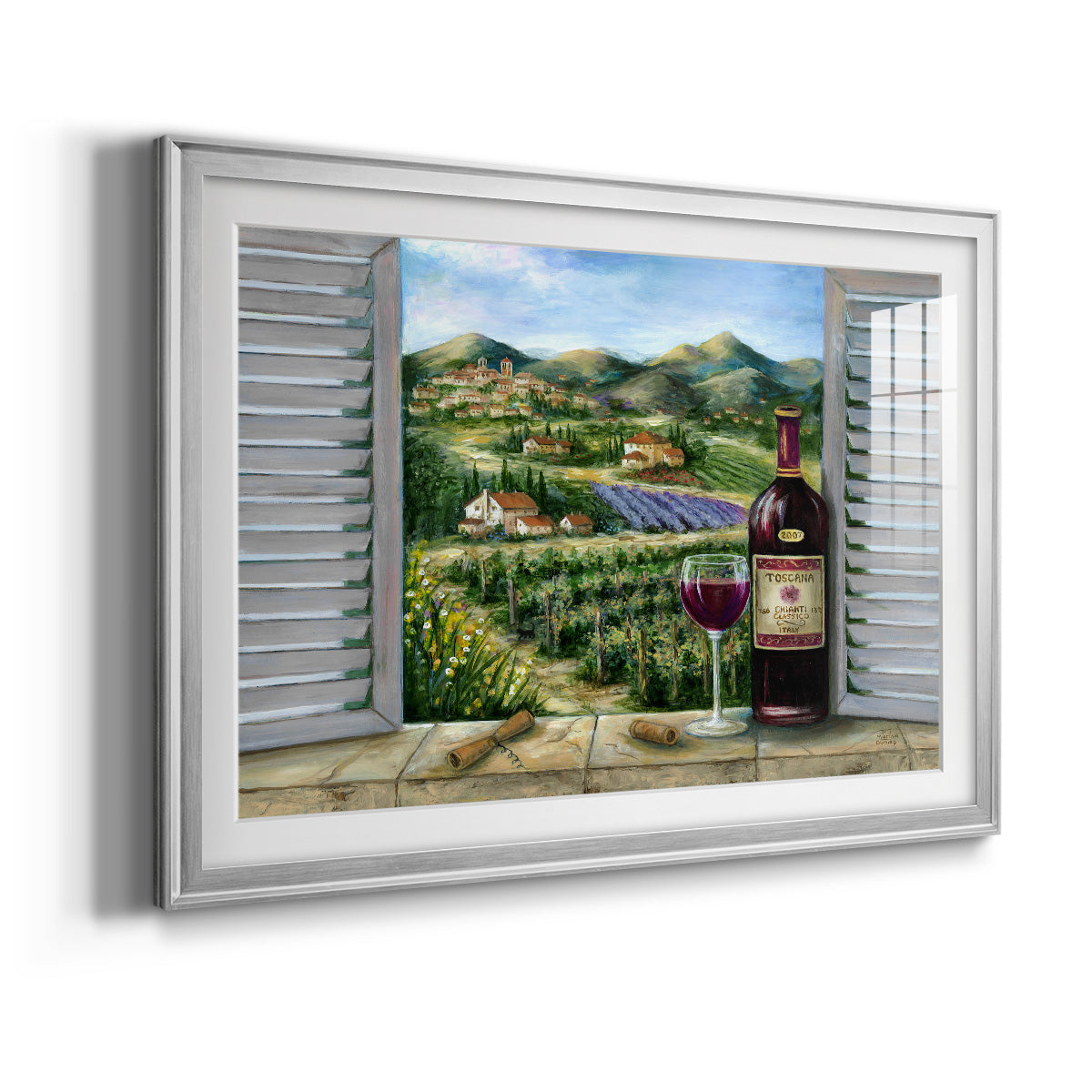 Tuscan Red and Vineyard Premium Framed Print - Ready to Hang