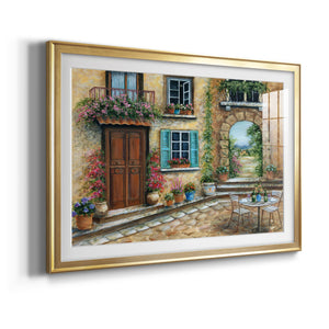 Tuscan Courtyard - Modern Framed Art Print