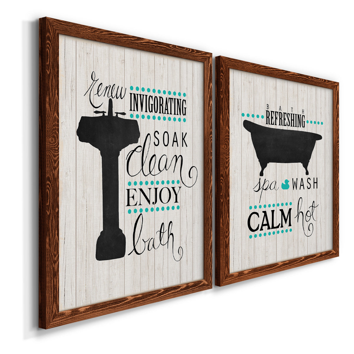 Invigorating Soak - Premium Framed Canvas 2 Piece Set - Ready to Hang