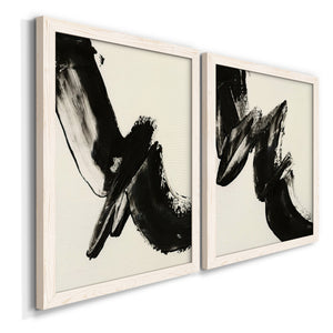 Black Expression I - Premium Framed Canvas 2 Piece Set - Ready to Hang