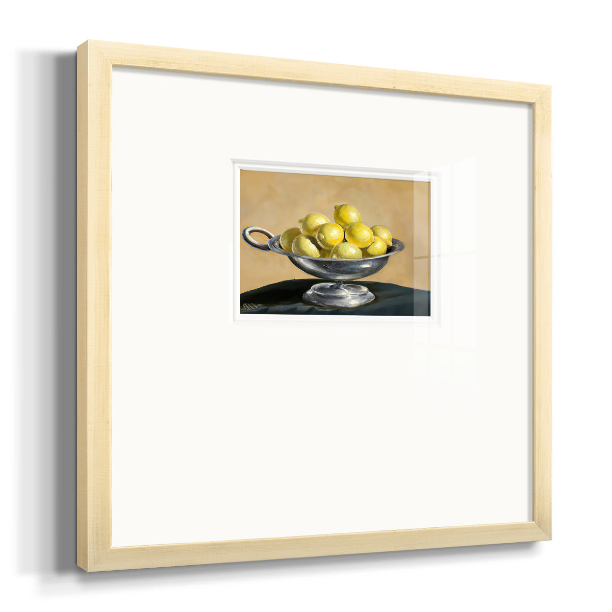 Lemon Bowl  Premium Framed Print Double Matboard