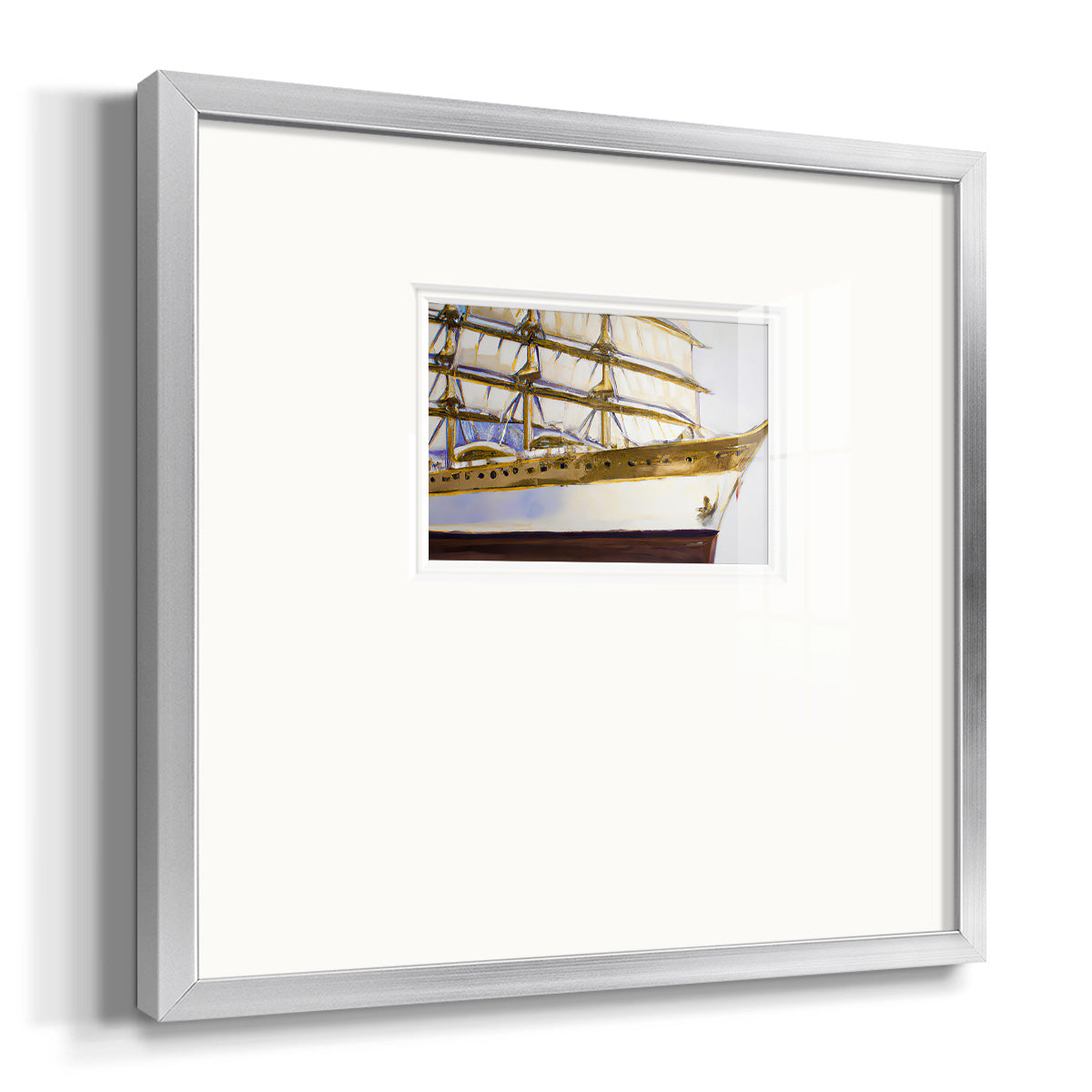 Golden Ship IV Premium Framed Print Double Matboard