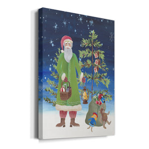 Folksy Father Christmas II Premium Gallery Wrapped Canvas - Ready to Hang