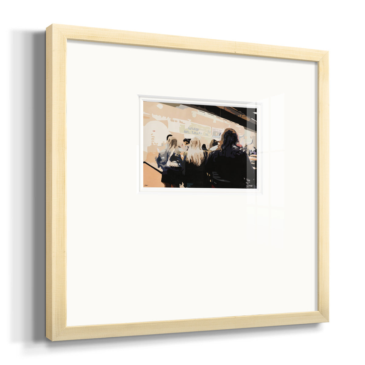 Late Night Queue Premium Framed Print Double Matboard