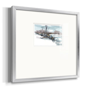 Winter Stream Watercolor II Premium Framed Print Double Matboard