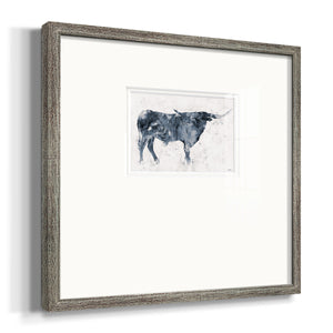 Long Horn Alt V2 Premium Framed Print Double Matboard