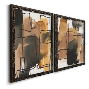 Retro Vibe I - Barnwood Framed Canvas Set