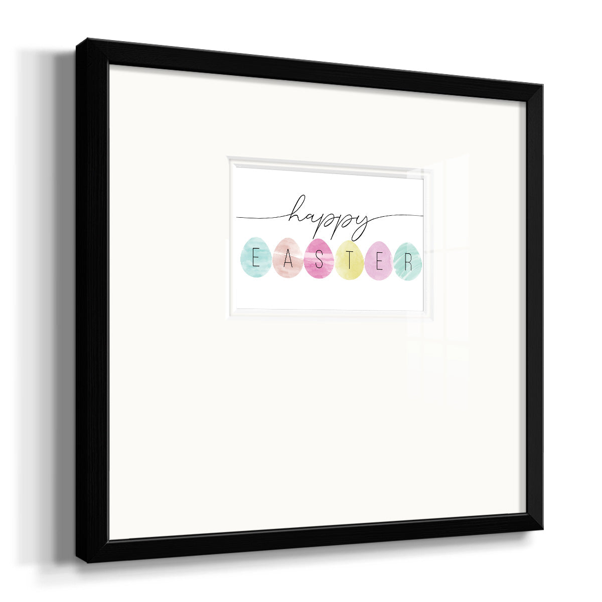 Happy Easter Premium Framed Print Double Matboard