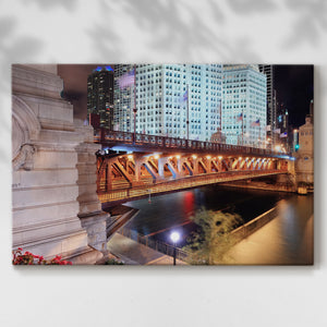 Chicago River VII - Gallery Wrapped Canvas