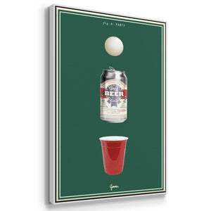 Fig. A: Party - Framed Premium Gallery Wrapped Canvas L Frame - Ready to Hang