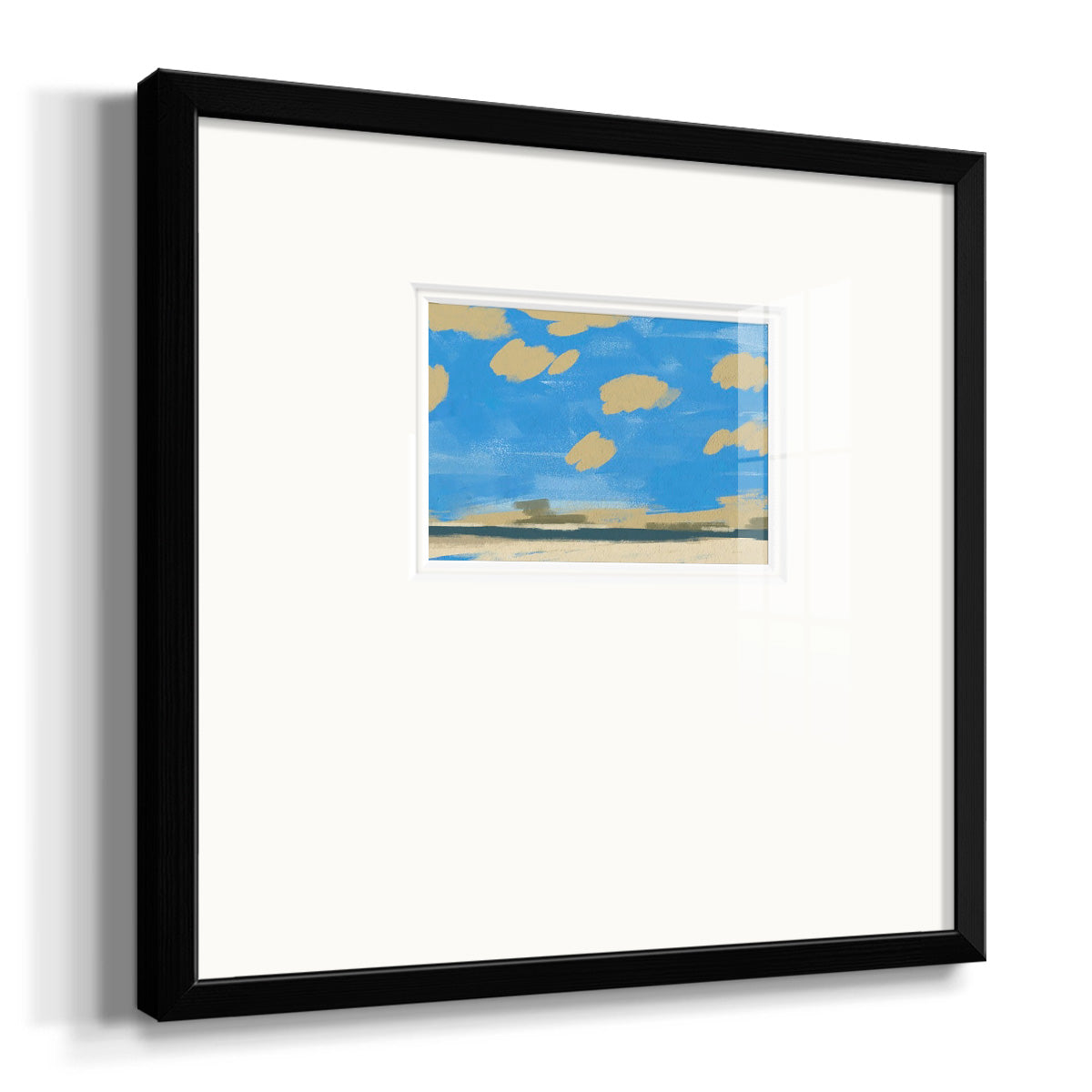Textured Beachscape II Premium Framed Print Double Matboard