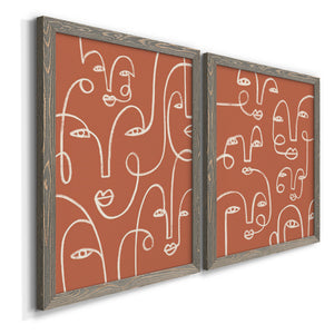 Connected Expressions I - Barnwood Framed Canvas Set