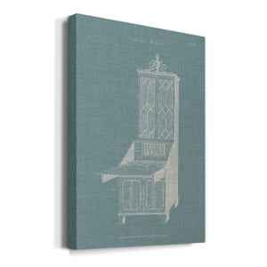Hepplewhite Desk & Bookcase IV - Canvas Art Print