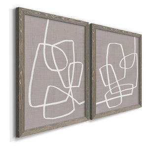 Linen Roundabout I - Barnwood Framed Canvas Set
