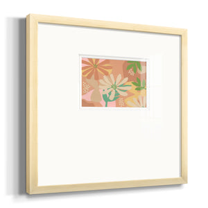 Neutral Blooms III Premium Framed Print Double Matboard