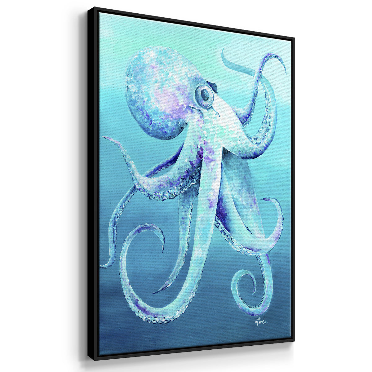 Octopus Framed Premium Gallery Wrapped Canvas - Ready to Hang