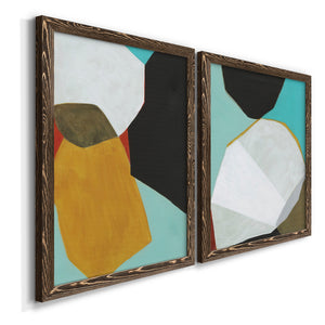 Graphica I - Barnwood Framed Canvas Set