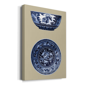Porcelain in Blue and White I Premium Gallery Wrapped Canvas - Ready to Hang