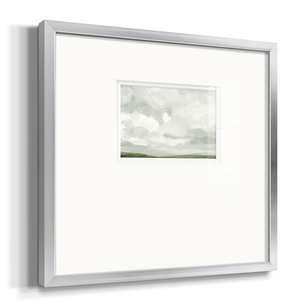 Gray Stone Sky IV Premium Framed Print Double Matboard