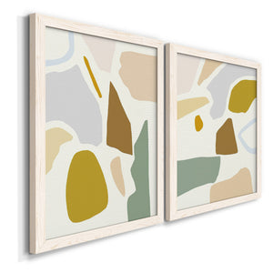 Pastel Splotches I - Barnwood Framed Canvas Set