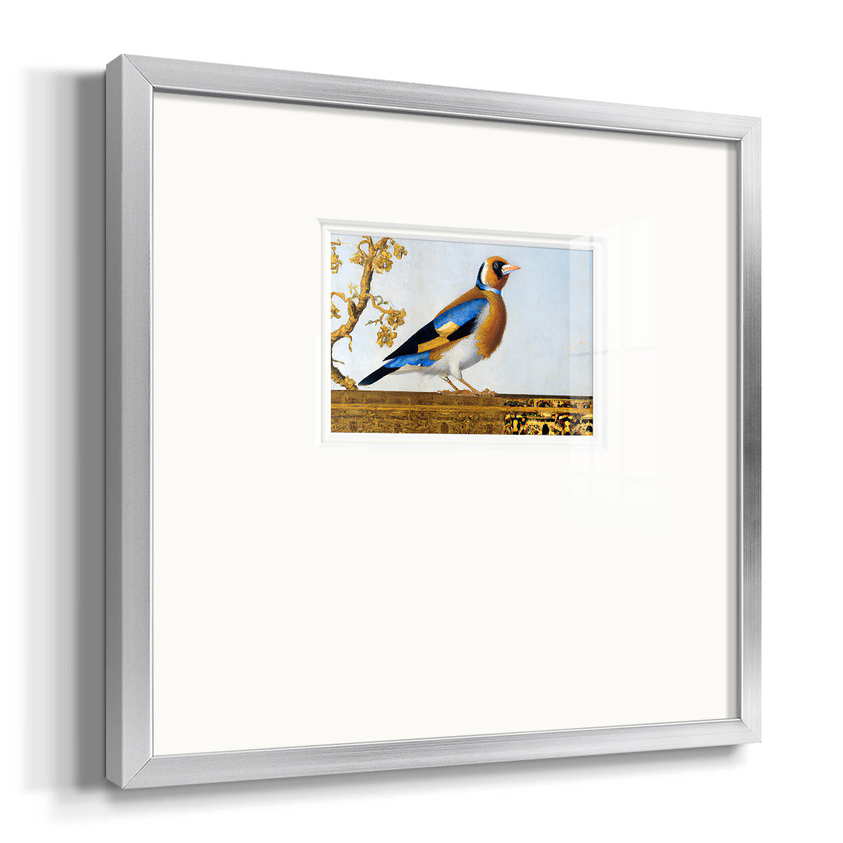 Golden Finch Premium Framed Print Double Matboard