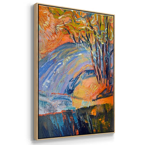 Cadmium Winter Solstice I - Framed Premium Gallery Wrapped Canvas L Frame 3 Piece Set - Ready to Hang