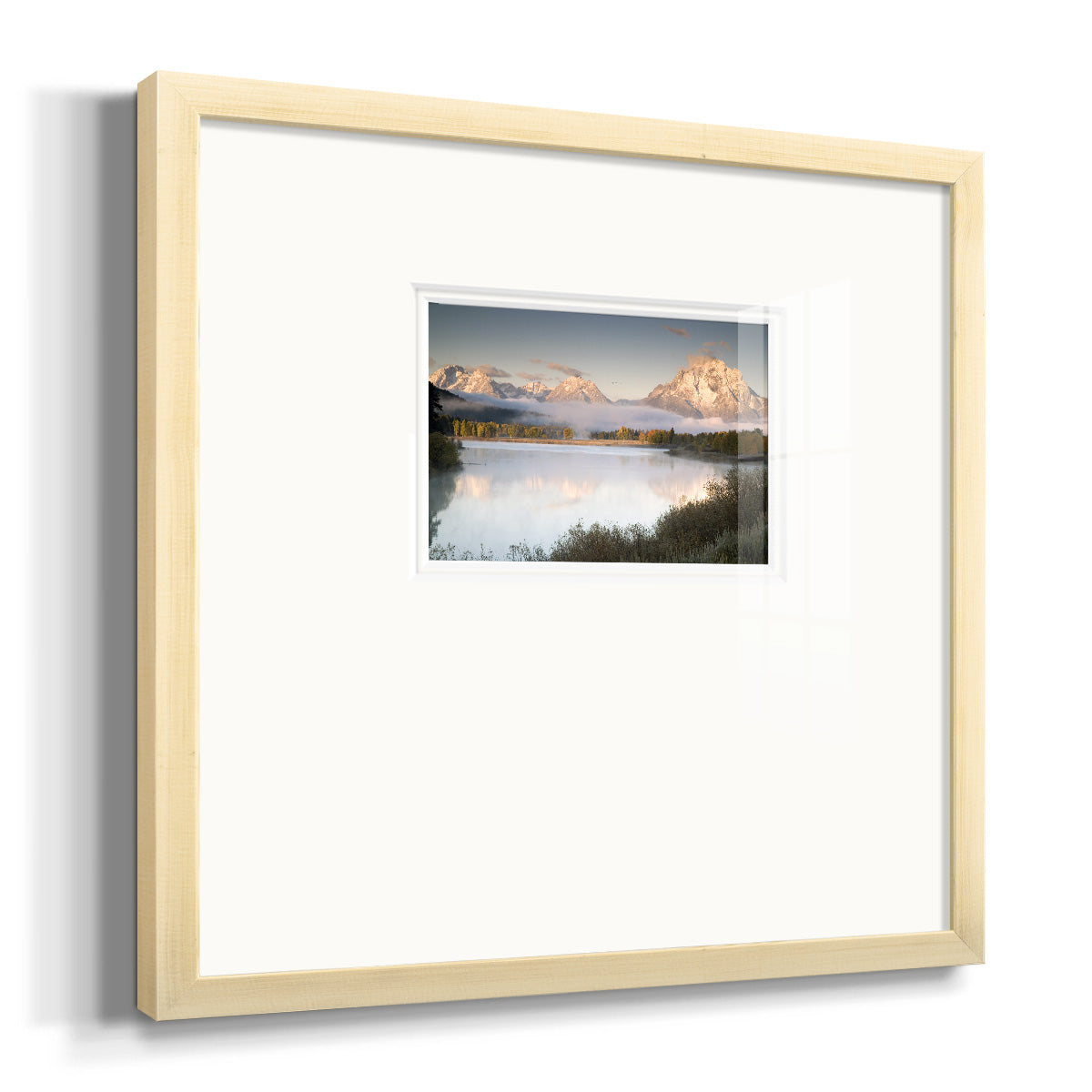 Snake River Fog Premium Framed Print Double Matboard