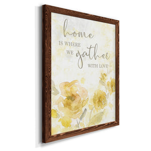 Gather with Love - Premium Canvas Framed in Barnwood - Ready to Hang