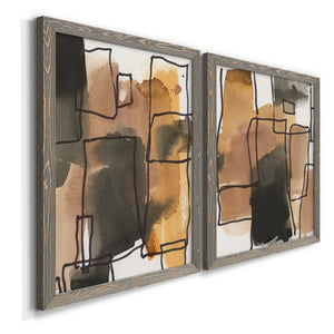 Retro Vibe I - Barnwood Framed Canvas Set