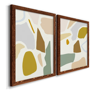 Pastel Splotches I - Barnwood Framed Canvas Set