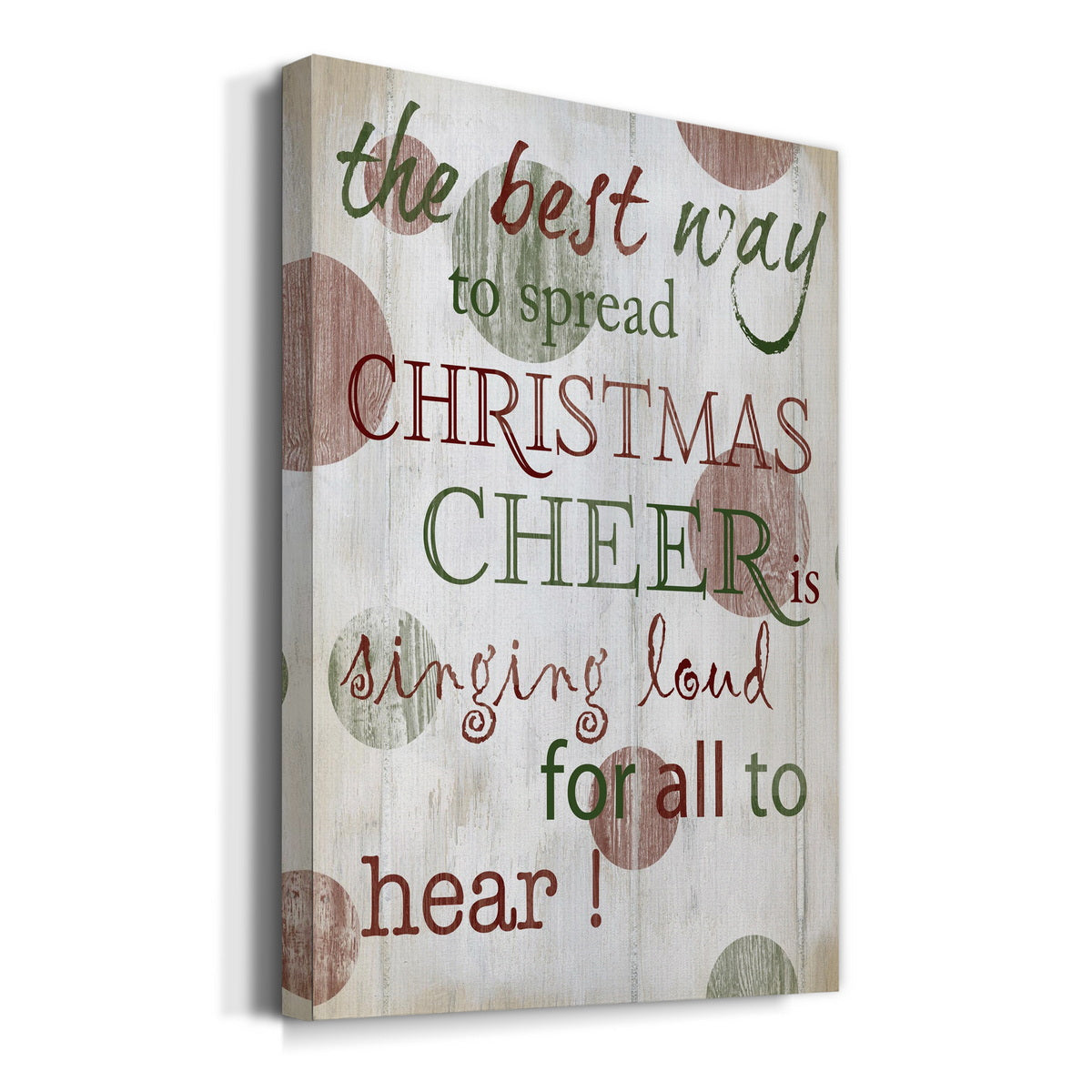 Christmas Cheer Type Premium Gallery Wrapped Canvas - Ready to Hang