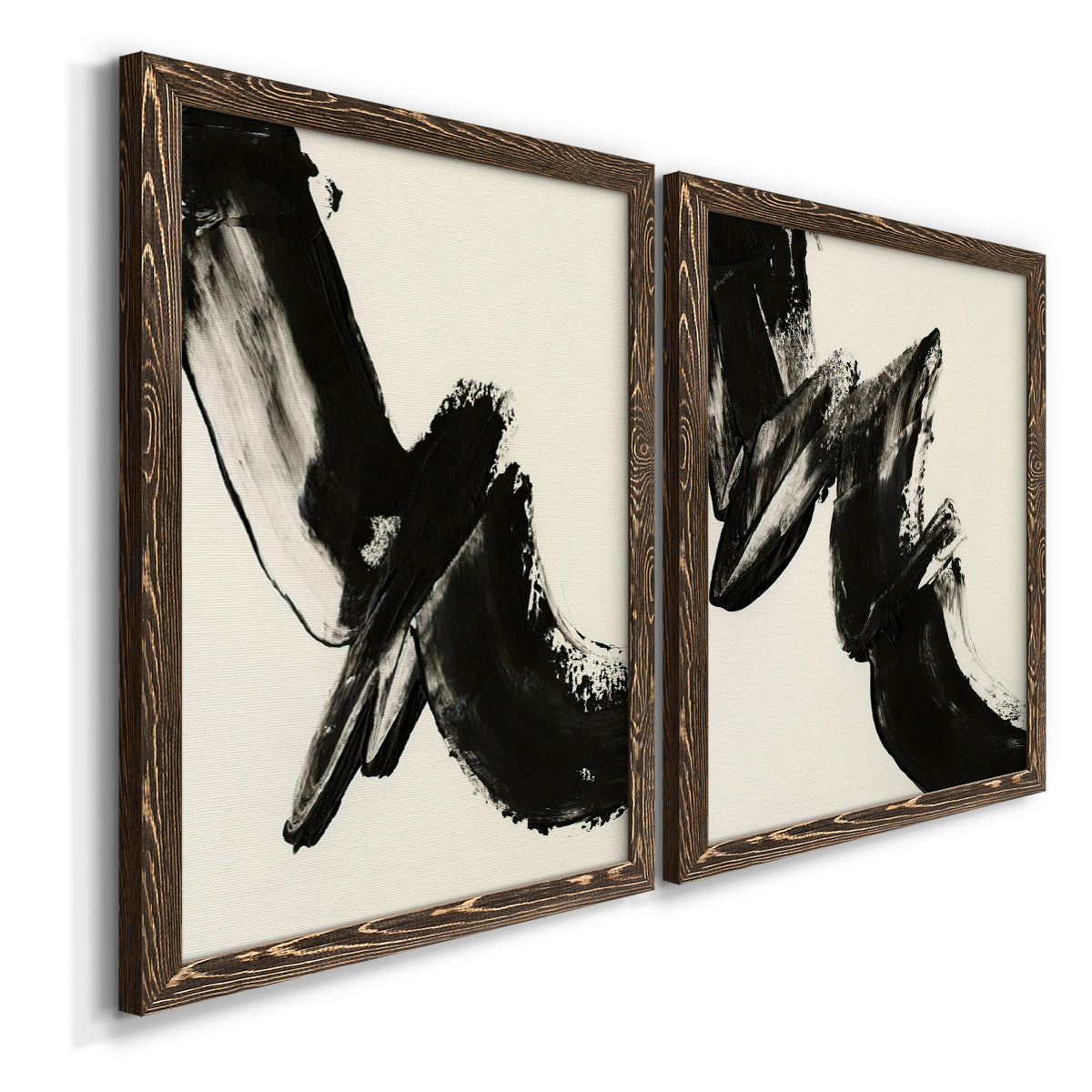 Black Expression I - Premium Framed Canvas 2 Piece Set - Ready to Hang