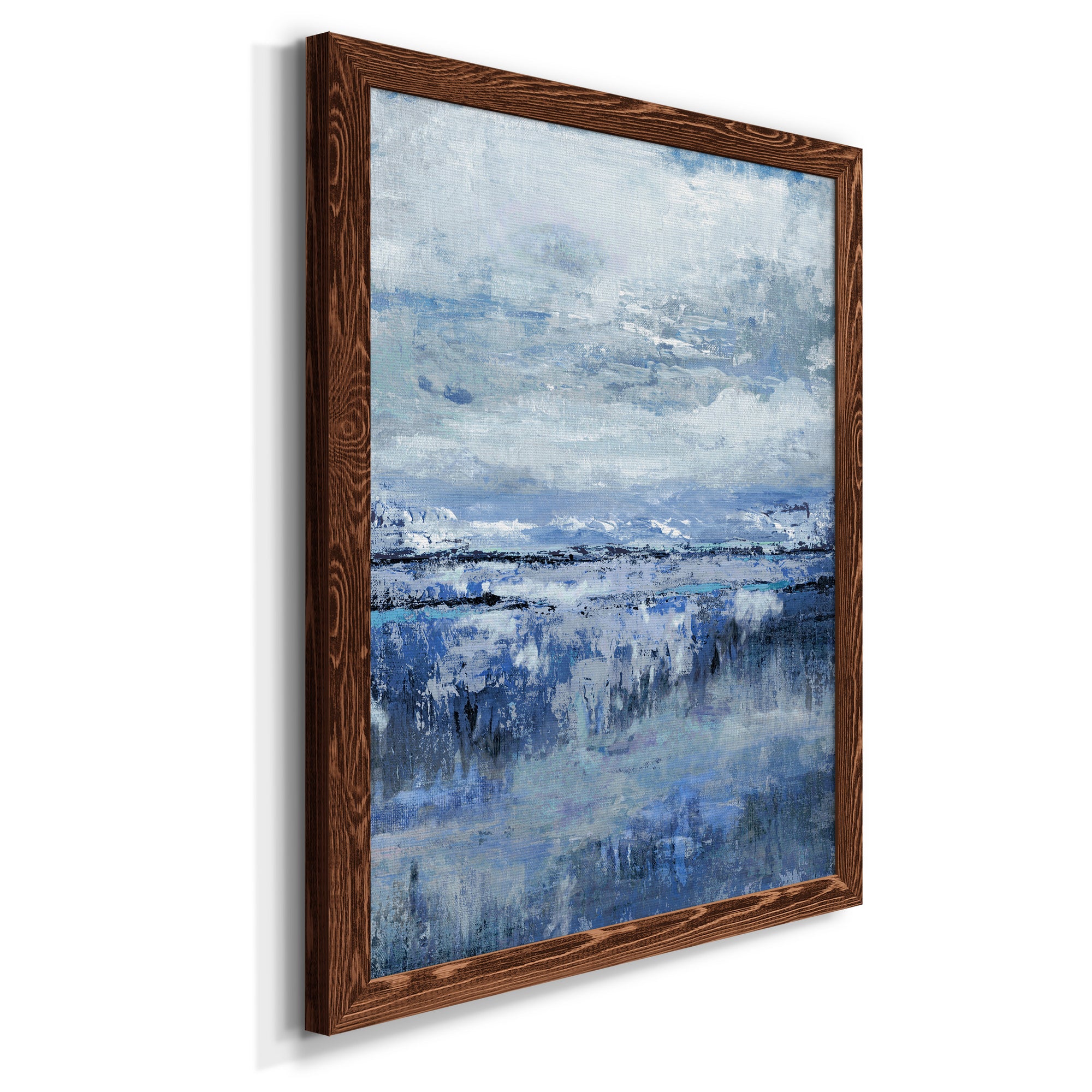 Coastal Indigo - Premium Canvas Framed in Barnwood - Ready to Hang