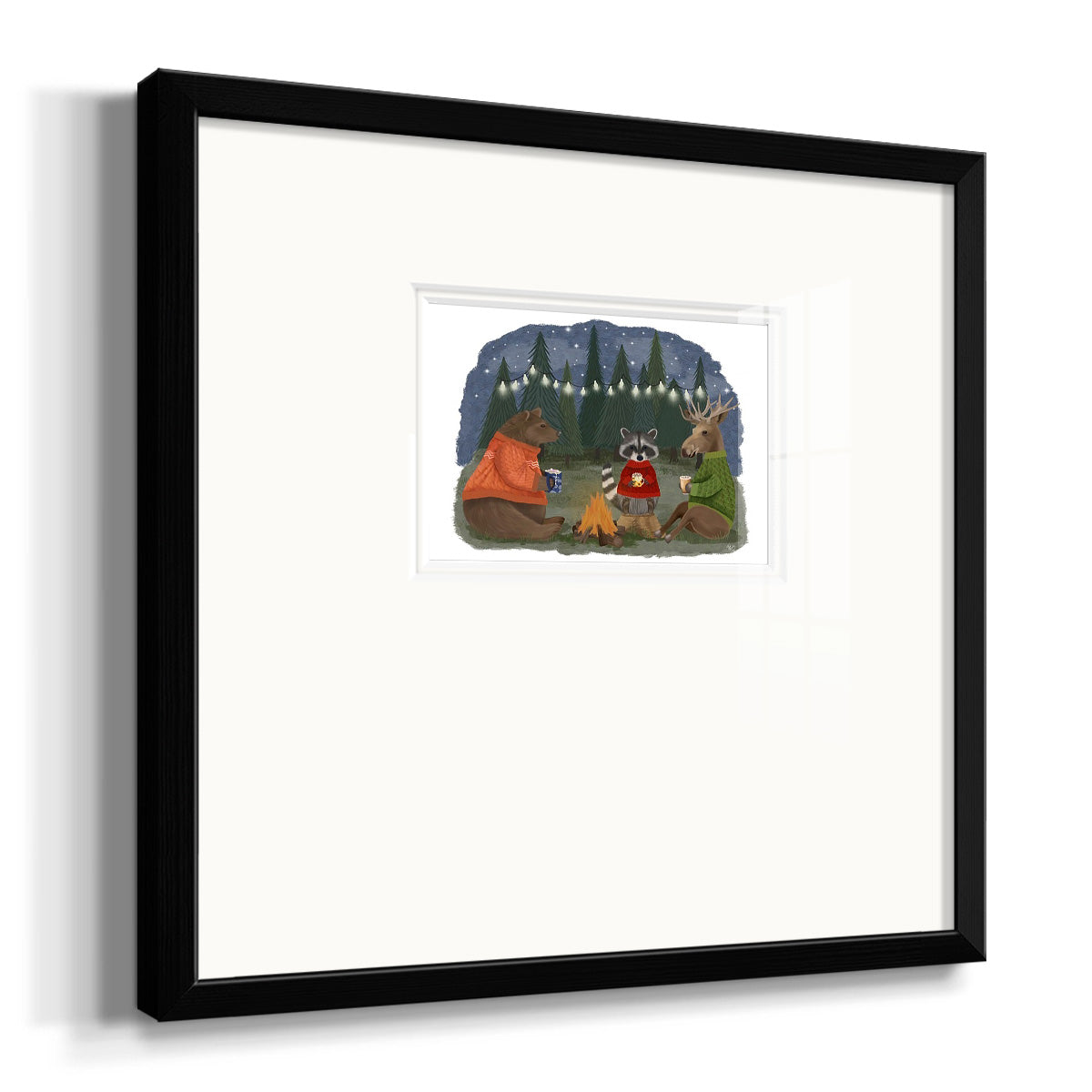 Campfire Hot Chocolate Premium Framed Print Double Matboard