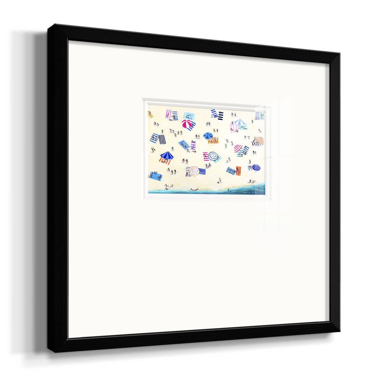 Colorful Beach- Premium Framed Print Double Matboard