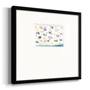 Colorful Beach- Premium Framed Print Double Matboard