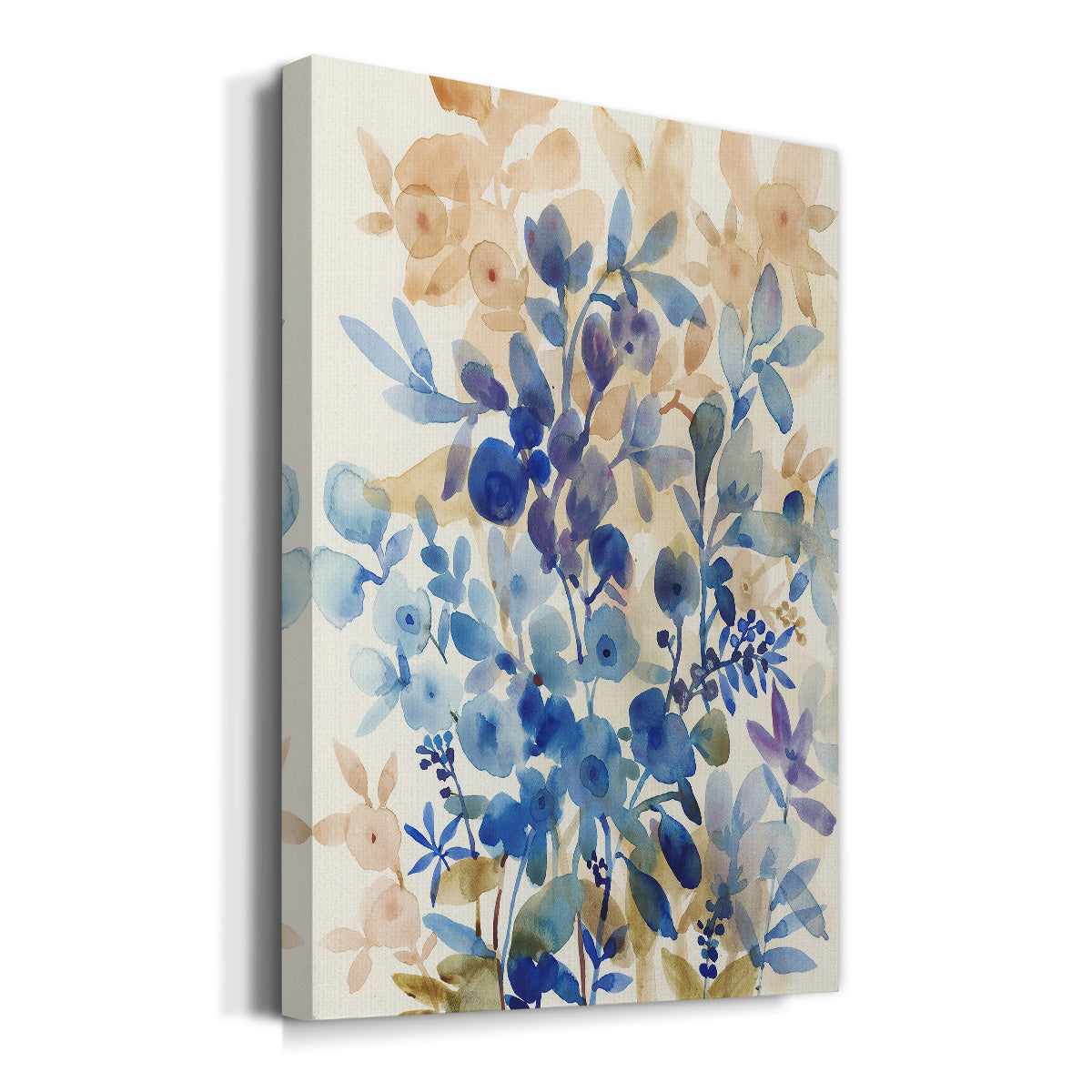 Blueberry Floral I Premium Gallery Wrapped Canvas - Ready to Hang