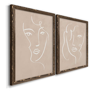 Curly Face I - Barnwood Framed Canvas Set