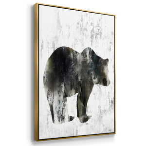 Bear Totem - Framed Premium Gallery Wrapped Canvas L Frame - Ready to Hang