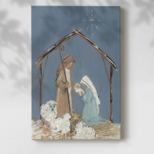 Twilight Nativity Family - Gallery Wrapped Canvas