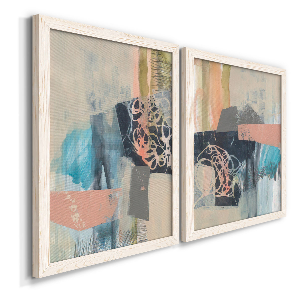 Reductive I - Premium Framed Canvas 2 Piece Set - Ready to Hang