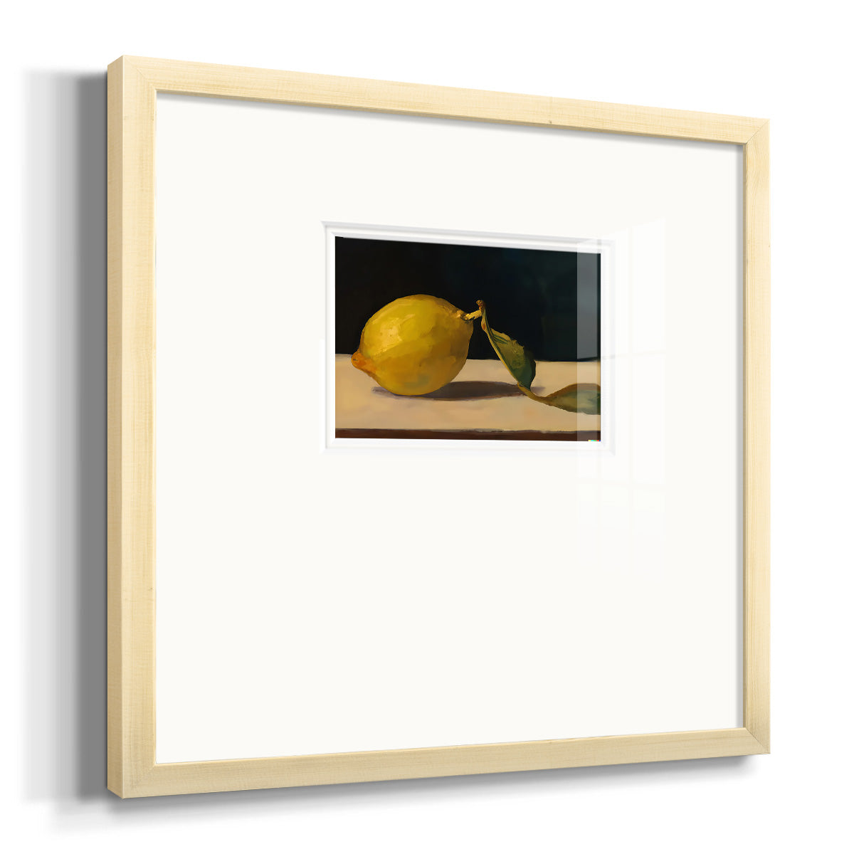 Lonely Lemon Premium Framed Print Double Matboard